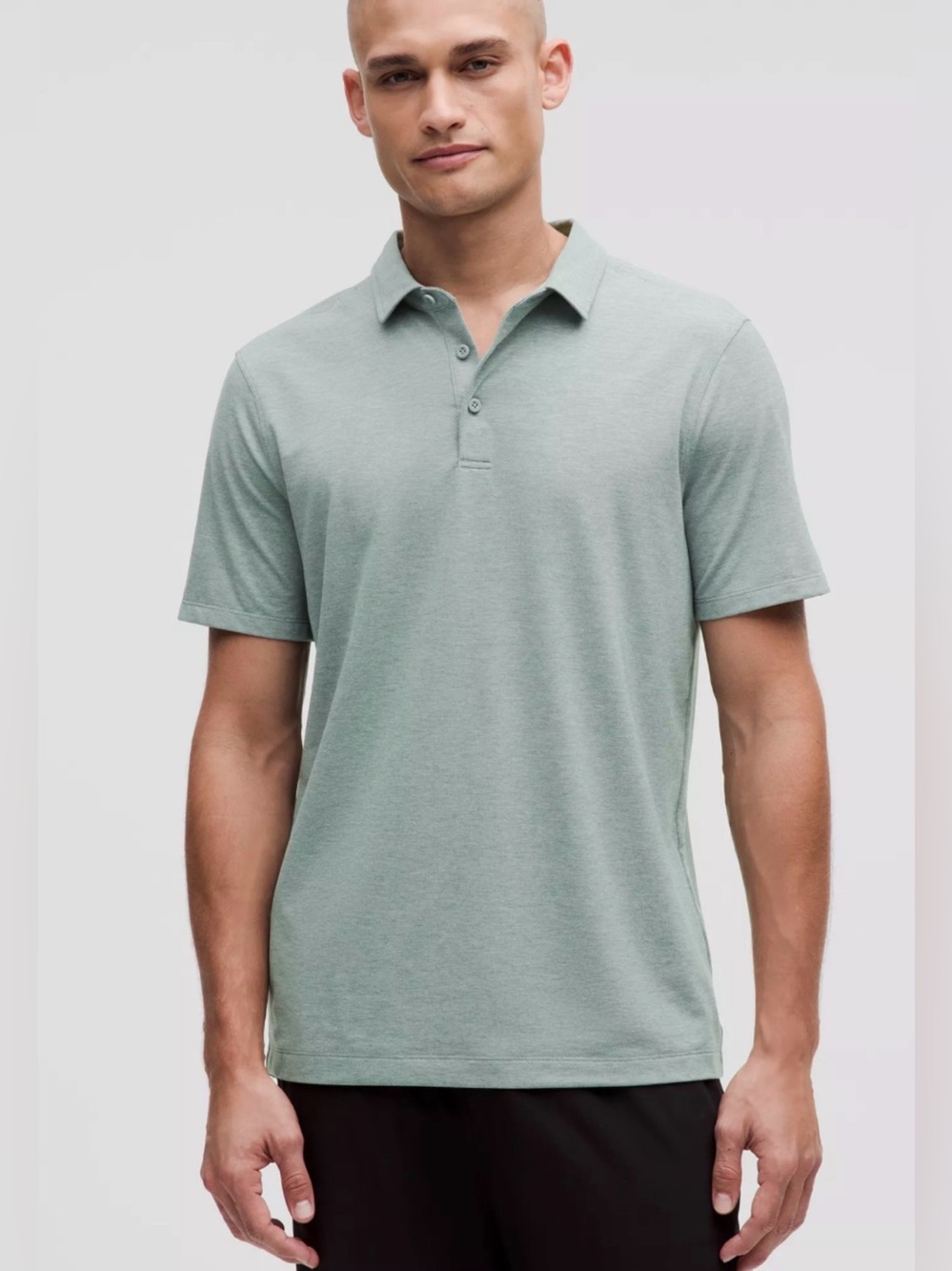 lululemon athletica Men's Light Sage Polo - Short Sleeve